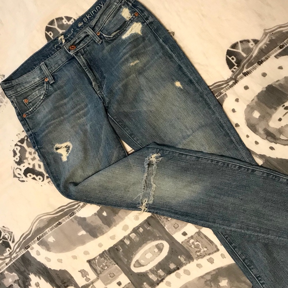Distressed 7 For All Mankind Jeans